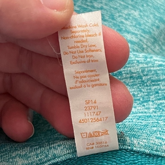 Lucy teal polyester fleece full zip jacket - Picture 4 of 4